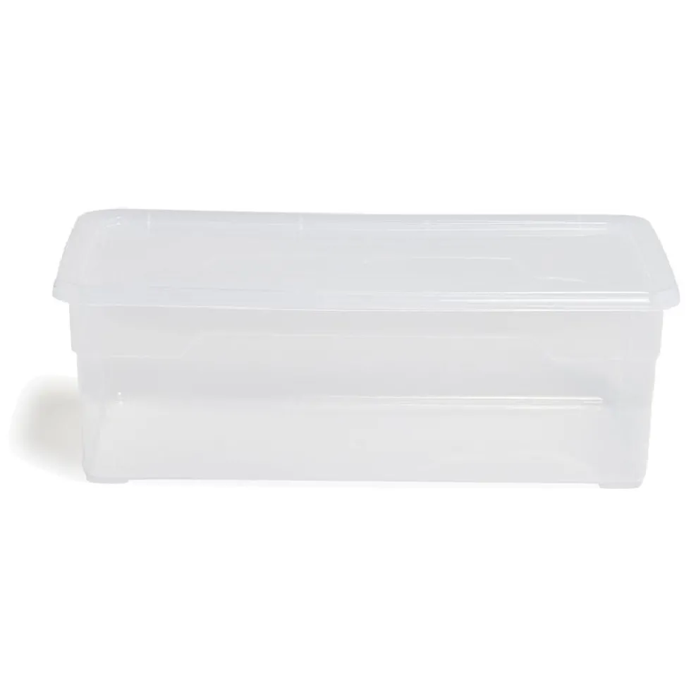 Lot de 4 box 11L plastique transparent