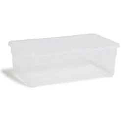 Lot de 4 box 11L plastique transparent