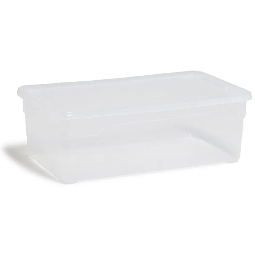 Lot de 4 box 11L plastique transparent
