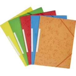 Lot de 5 chemises en carton à élastiques 24x32cm