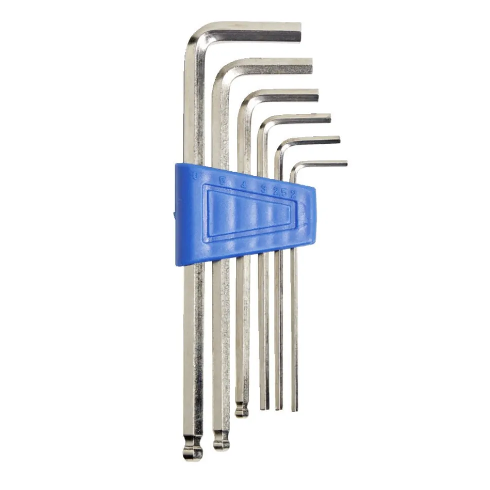 Lot de 6 clés à 6 pans acier