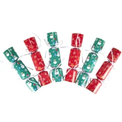Lot de 6 crackers festif de Noël en papier à remplir