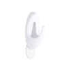 Lot de 12 crochets adhésifs plastique blanc