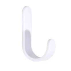 Lot de 3 crochets plastique blanc