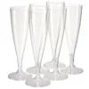Lot de 6 flûtes 140ml plastique transparent Ø5xH18cm