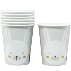 Lot de 10 gobelets en carton design lapin de Pâques