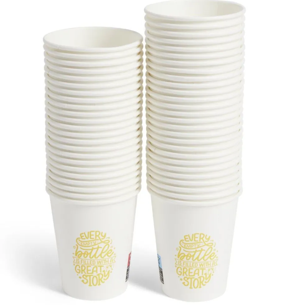 Lot de 50 gobelets jetables en carton