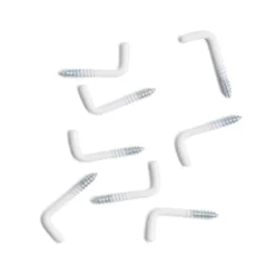 Lot de 8 gonds à vis blanc 2,5x25mm