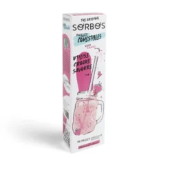 Lot de 6 pailles comestibles goût fraise