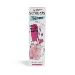 Lot de 6 pailles comestibles goût fraise