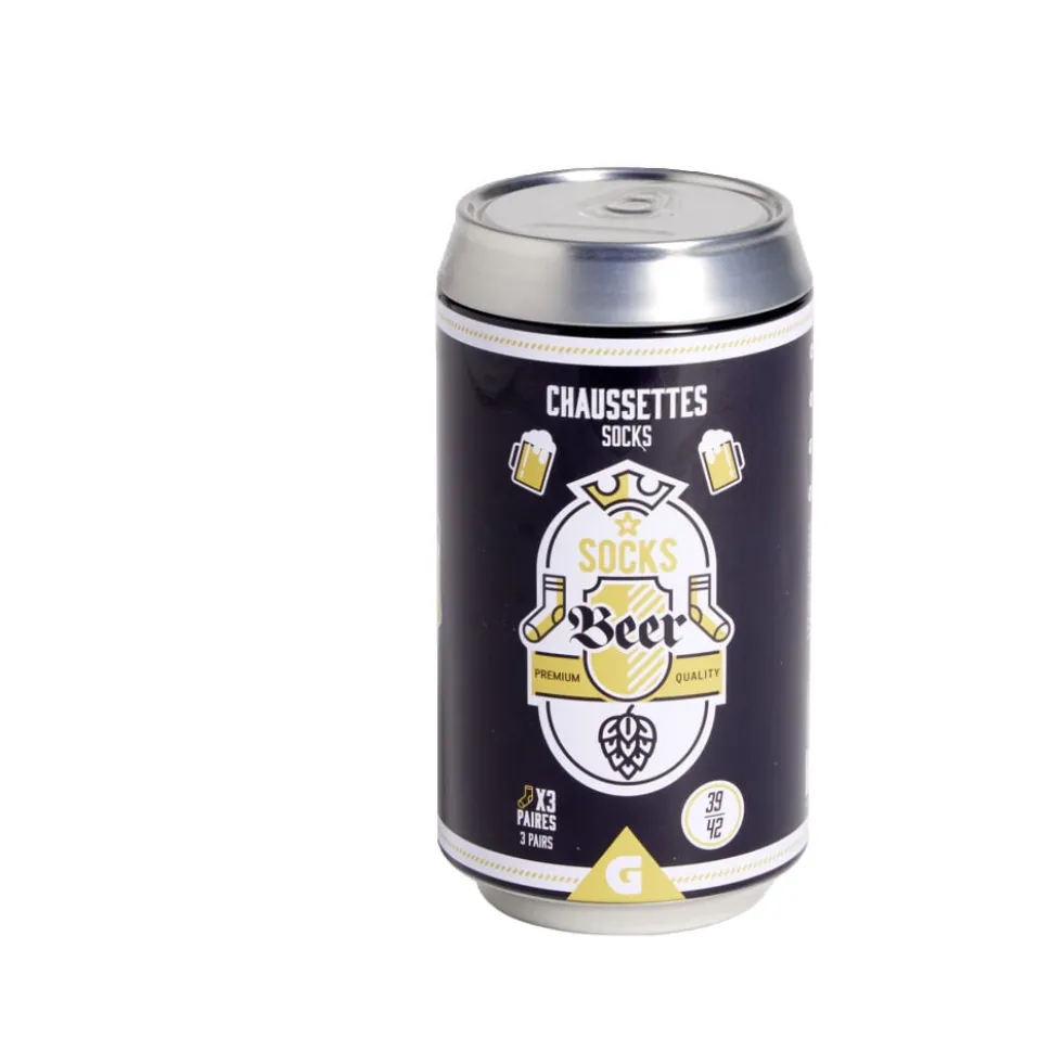 Lot de 3 paires de chaussettes mixtes design bière 39/42