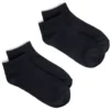 Lot de 2 paires de socquettes 41/45 en fibre de bambou noir