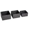 Lot de 3 panières tressées 3 tailles - 2 modèles gris clair ou foncé