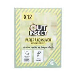 Lot de 12 papiers anti-moustiques à consumer