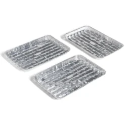 Lot de 3 plaques de cuisson pour barbecue en aluminium