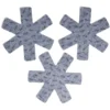Lot de 3 protège-poêles Ø38cm polyester noir ou gris