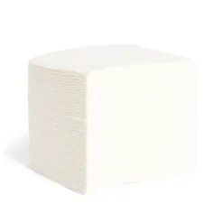 Lot de 50 serviettes cocktails blanches 20x20cm