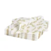 Lot de 20 serviettes en papier blanc motif confetti doré 40x40cm