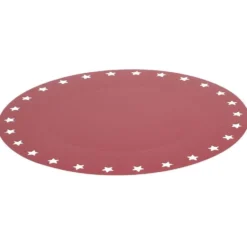Lot de 4 sous-assiettes en carton rouge décor ajouré