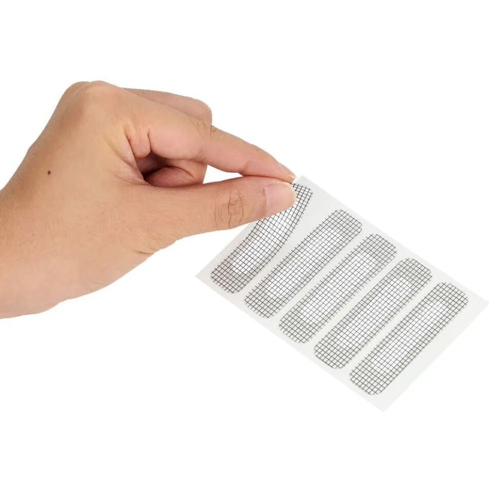 Lot de 15 stickers de réparation pour moustiquaire 1,5x6cm