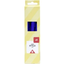 Lot de 5 stylos à encre bleue 0,6mm