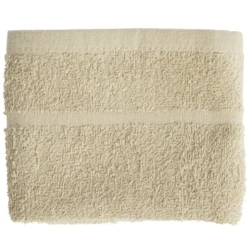 Lot de 2 torchons éponge coton beige 40x70cm