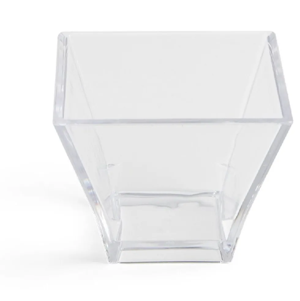 Lot de 6 verrines 88ml en plastique transparent 6x6xH5cm