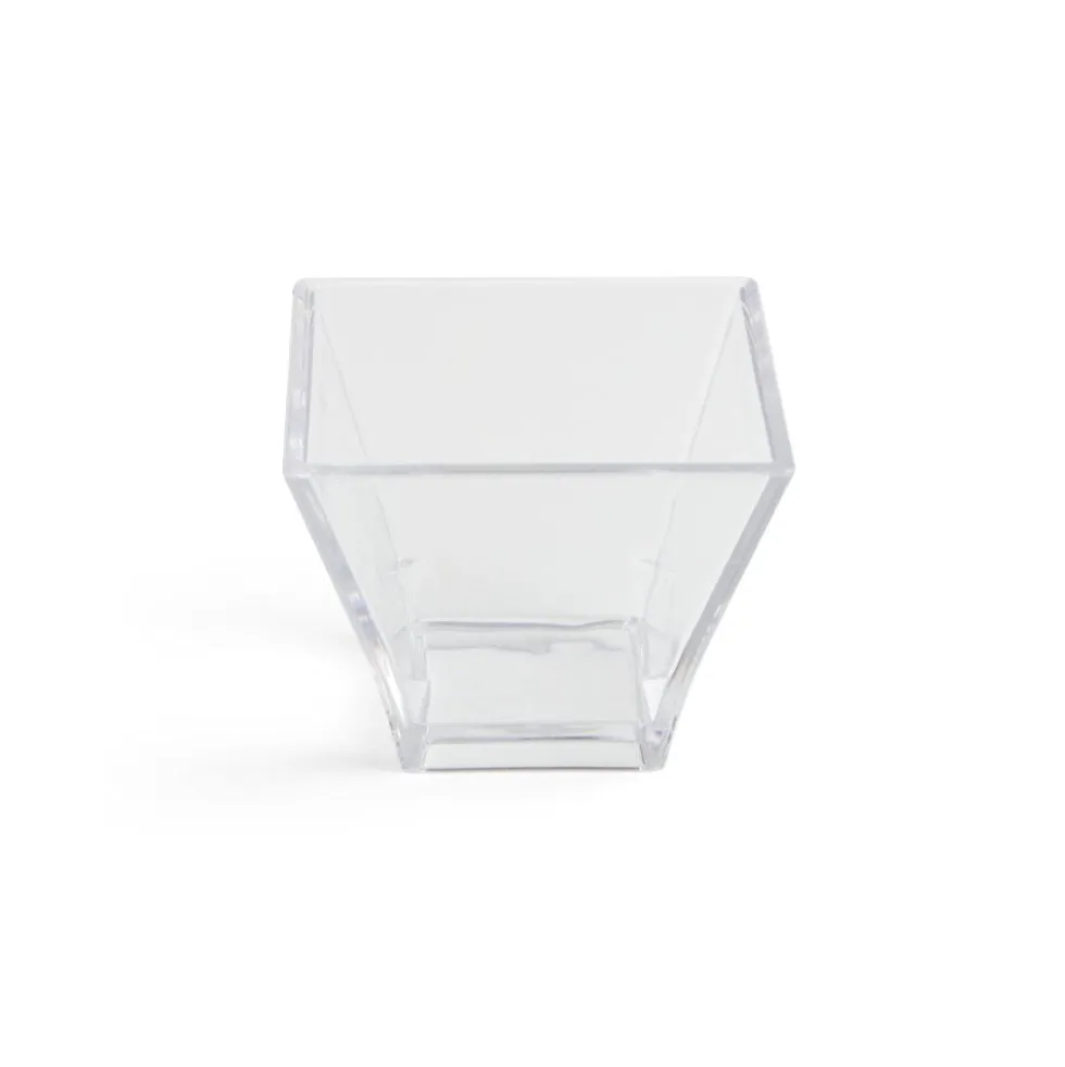 Lot de 6 verrines 88ml en plastique transparent 6x6xH5cm