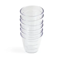 Lot de 6 verrines 100ml plastique transparent Ø6,9xH6,7cm