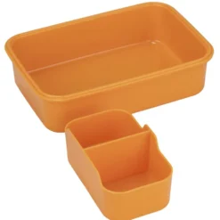 Lunch box plastique 800ml avec séparateur lignes ondulées 13x18xH6cm (2 modèles)