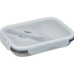 Lunchbox rétractable 2 compartiments avec couvercle 3 coloris