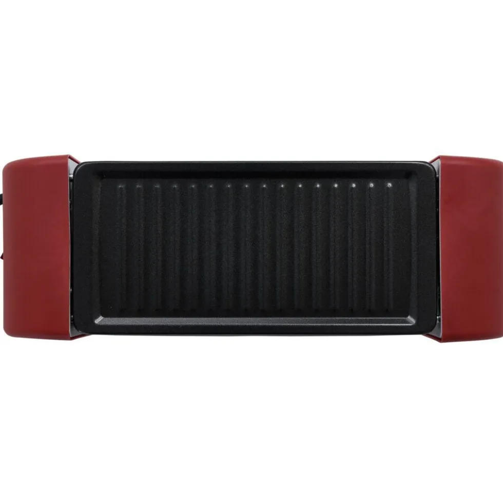 Machine à raclette Duo connectable rouge 2 poêlons 450W