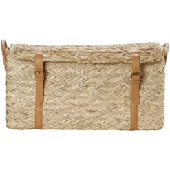 Malle en jonc 52 x 31 x H.25 cm
