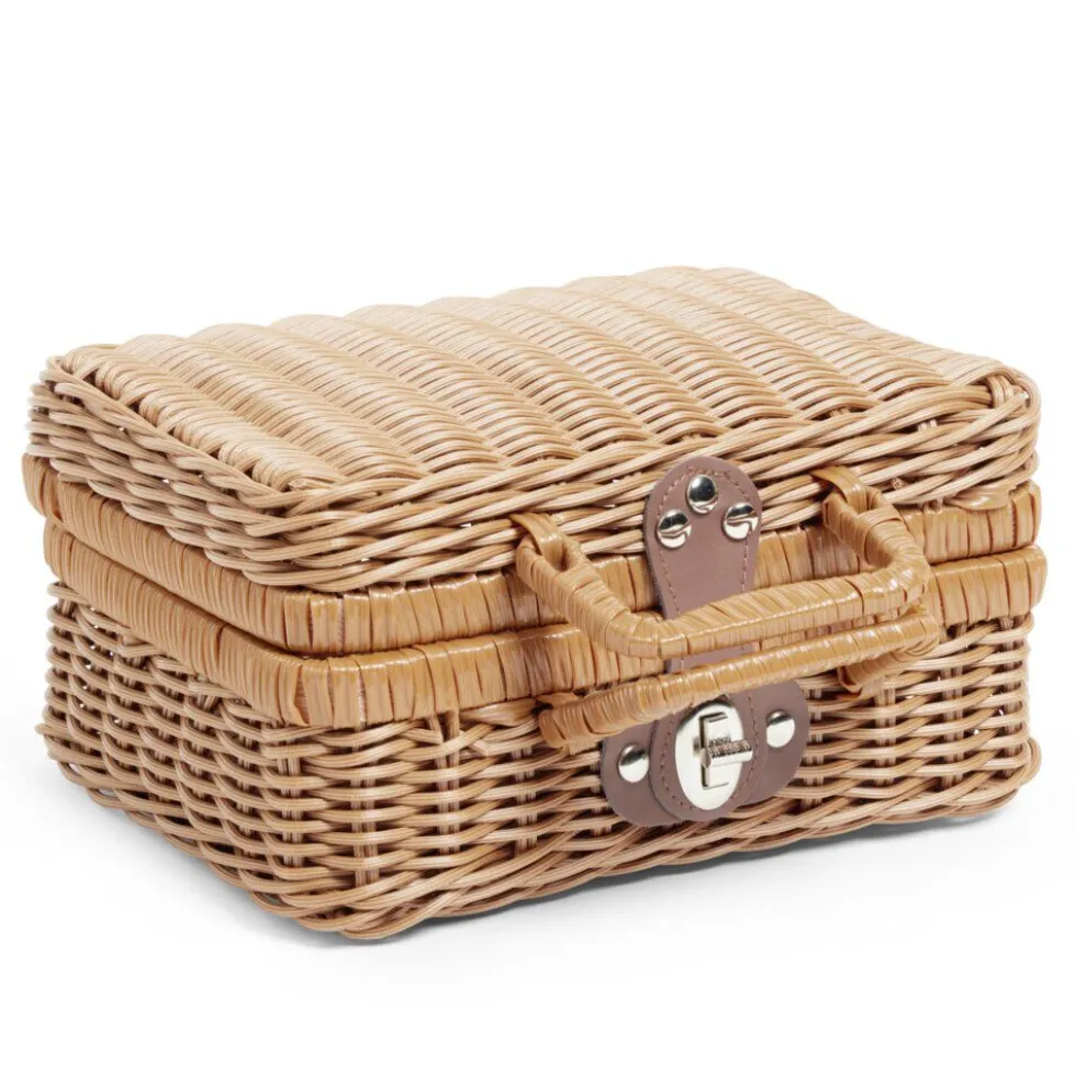 Mallette de rangement forme panier de pique nique 30x21xH12cm