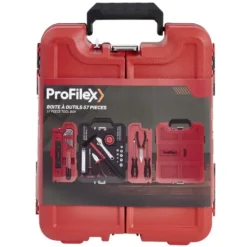 Mallette à outils 57 pièces Profilex rouge et noire