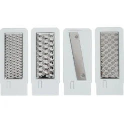 Mandoline multifonctions 5 en 1 en plastique et inox