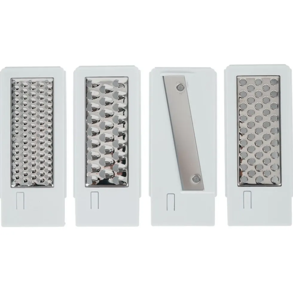Mandoline multifonctions 5 en 1 en plastique et inox