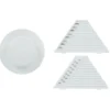 Mandoline multiusage 4 accessoires inox et plastique blanc