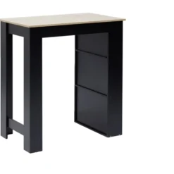 Mange debout bois et métal noir 60x100xH105cm