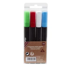 Marqueur craie multicolore X4