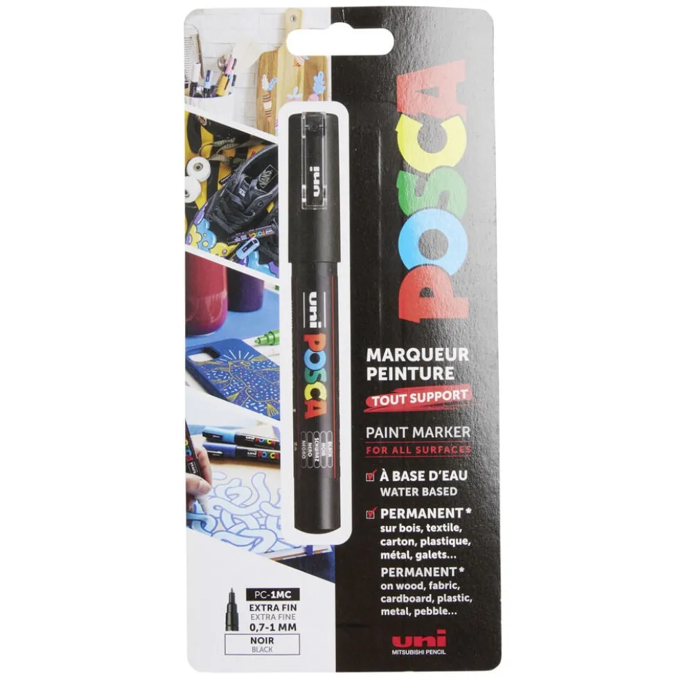 Marqueur créatif Posca pointe extra fine noire