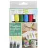 Marqueur permanent x6 peinture acrylique blanc/noir/rouge/bleu/vert/jaune