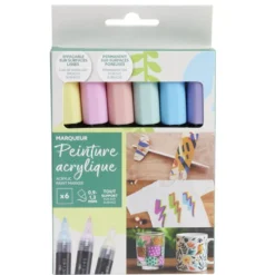 Marqueur permanent x6 peinture acrylique pastel