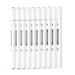 Marqueurs feutres double pointe 10 couleurs (3 modèles)