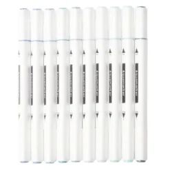 Marqueurs feutres double pointe 10 couleurs (3 modèles)