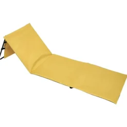 Matelas dossier de plage pliant Funky 153x51xH41cm jaune