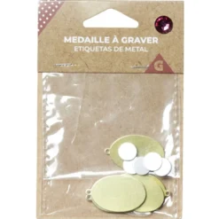 Médaille à graver ronde