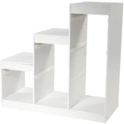 Meuble de rangement casiers escalier bois blanc