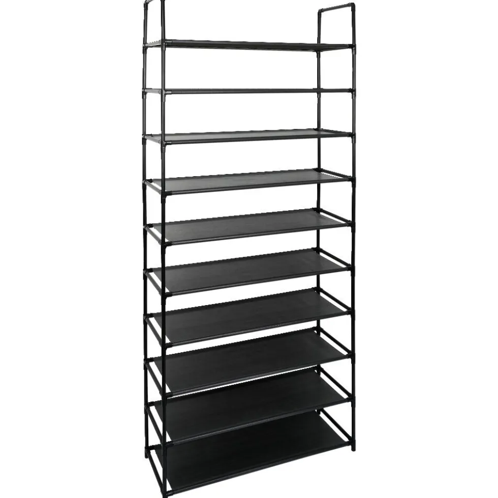 Meuble range-chaussures 10 niveaux 75x30x176cm