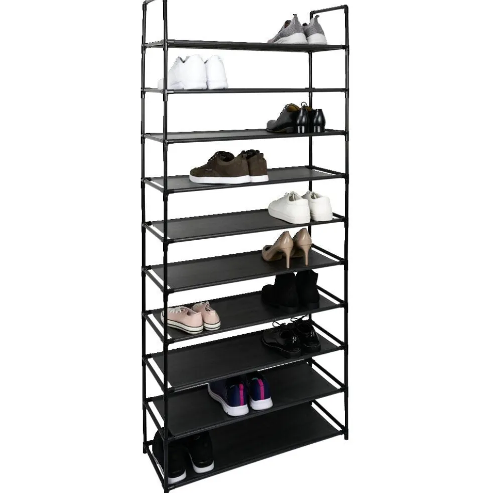 Meuble range-chaussures 10 niveaux 75x30x176cm